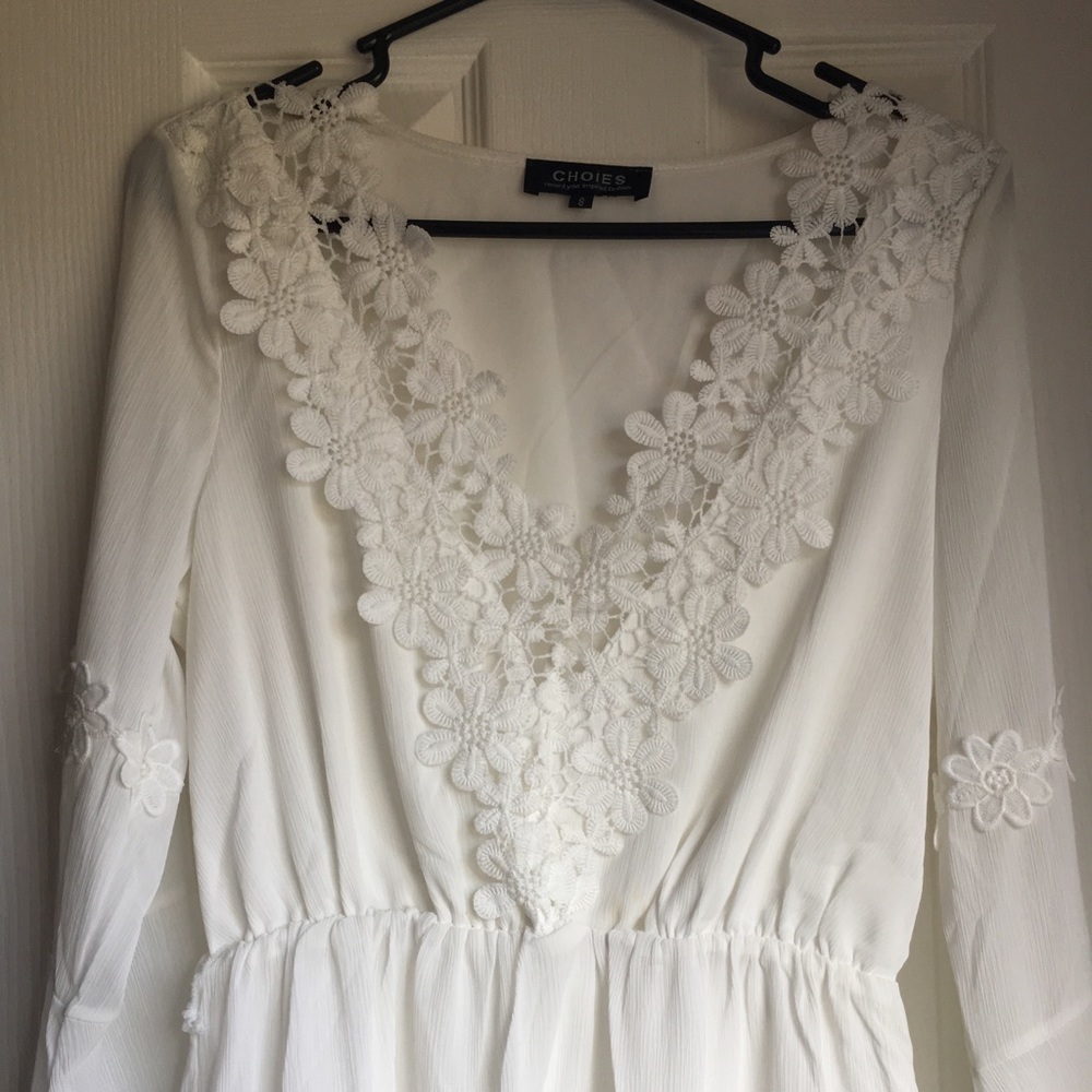 White floral dress